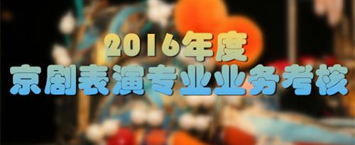 看看男人日女人的逼视频国家京剧院2016年度京剧表演专业业务考...